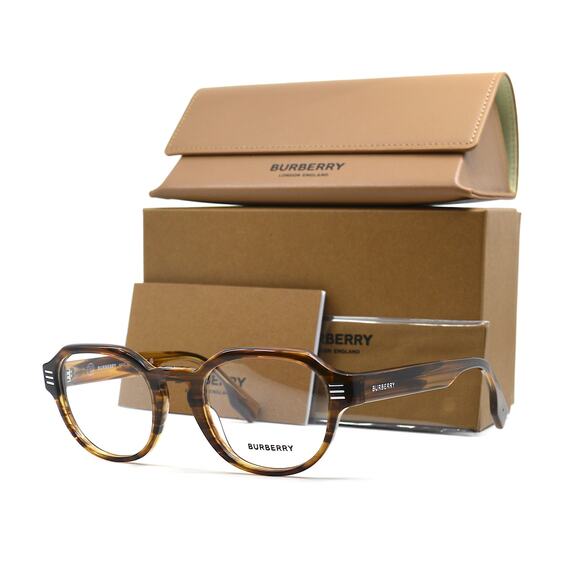 NEW BURBERRY BE2386 4096 BROWN STRIPED AUTHENTIC UNISEX EYEGLASSES FRAME - Picture 6 of 14